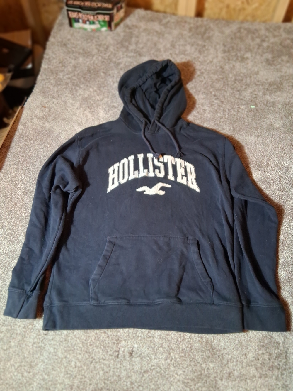 Hollister Hoodie Womens L Large Blue Pullover Classic Logo Long Sleeve Outdoor